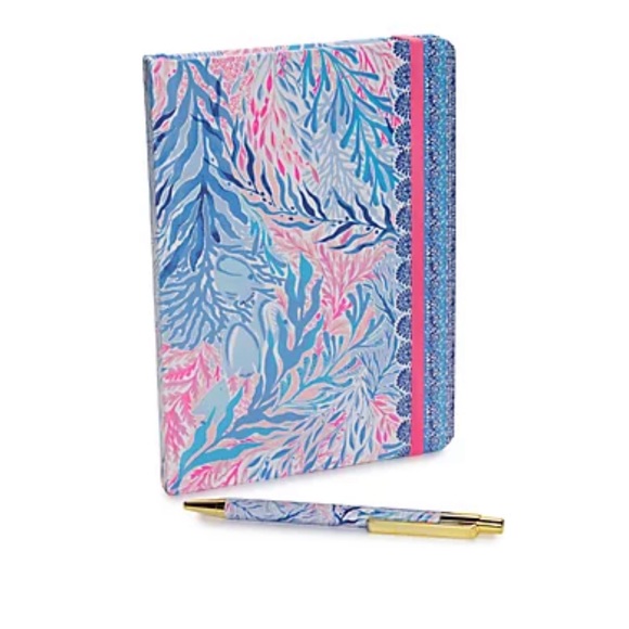 Lilly Pulitzer journal & pen set Kaleidoscope Coral - Picture 2 of 3